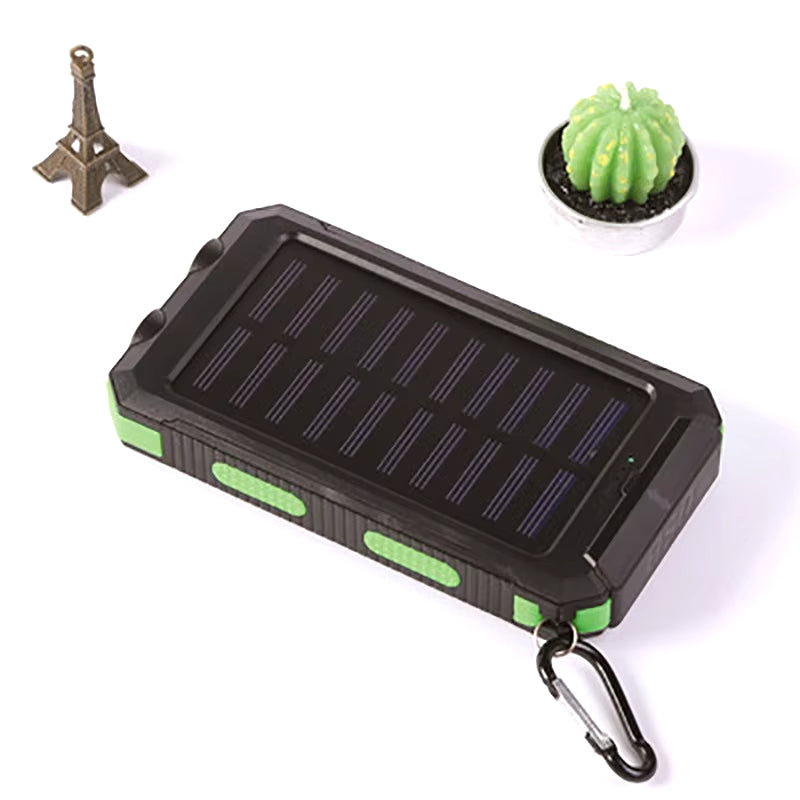 20000Mah Power Bank Waterproof Solar Powerbank External Battery Fast Mobile Phone Charger for Samsung Iphone Xiaomi Poverbank