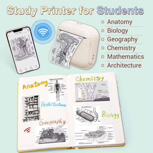 X6 Mini Thermal Printer Portable Inkless Wireless Bluetooth 200DPI Pocket Photo Printer Journal Notes Memo Sticker Maker Machine