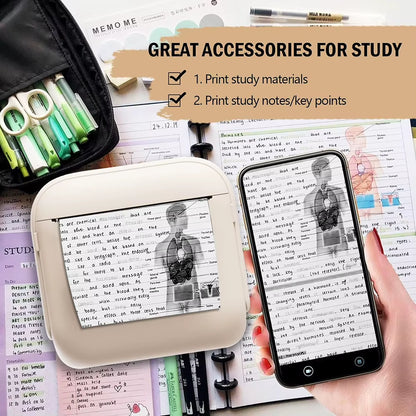 X6 Mini Thermal Printer Portable Inkless Wireless Bluetooth 200DPI Pocket Photo Printer Journal Notes Memo Sticker Maker Machine